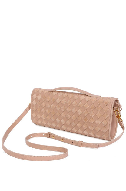 Hand woven clutch crossbody