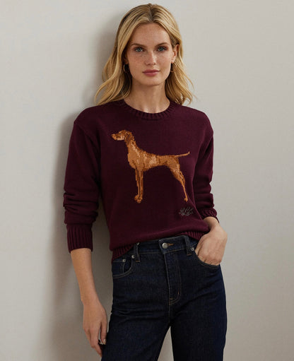 Ralph Lauren köpekli koton kazak