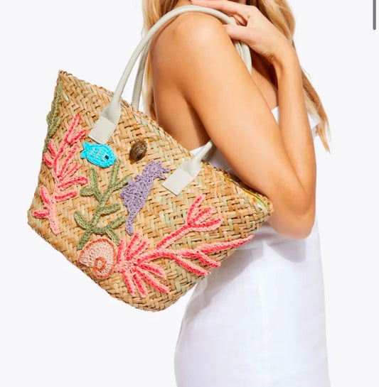 KENSINGTON STRAW BASKET BAG