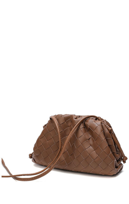 Woven Leather Clutch &Crossbody
