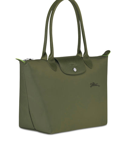 Le Pliage Green Medium Nylon Tote Bag/Forest color