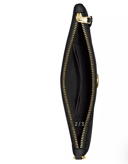 Coach Polished Pebble Leather Small Zip-Top Wristlet