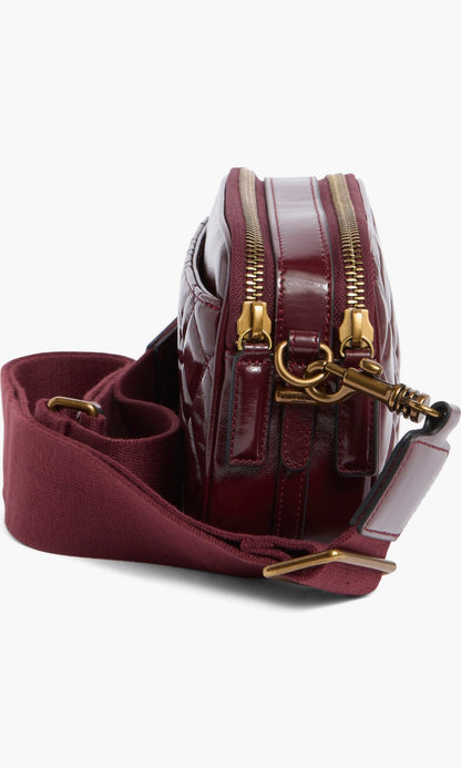 Double zip Crossbody/ Bordo
