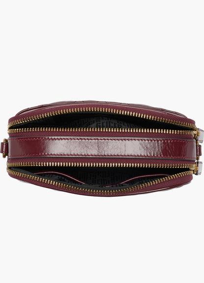 Double zip Crossbody/ Bordo