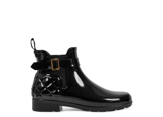 Women's Quilted Gloss Refined Slim Fit Chelsea Boots