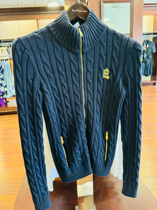 Ralph lauren fermuarli koton hırka