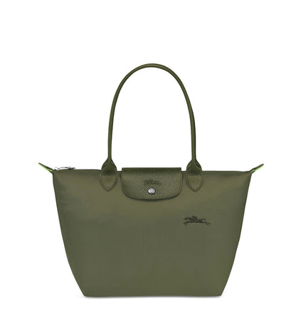 Le Pliage Green Medium Nylon Tote Bag/Forest color