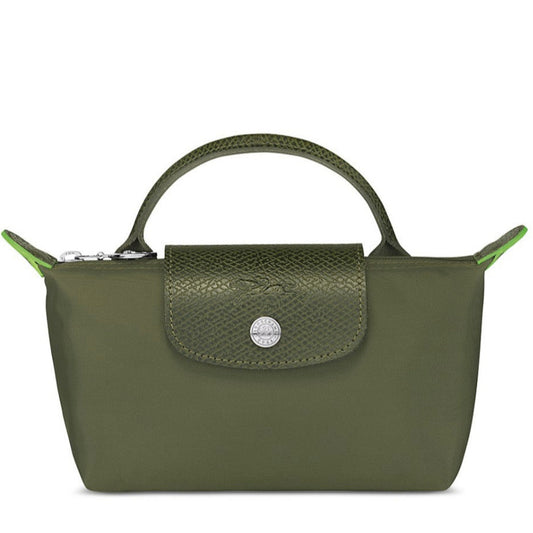 Le Pliage Green Mini Pouch Forest/Silver