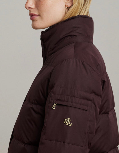 Women's Faux-Fur Hooded Puffer mont