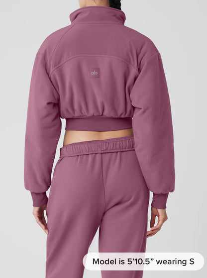 Polar Fleece Cropped Wintry Mix Jacket