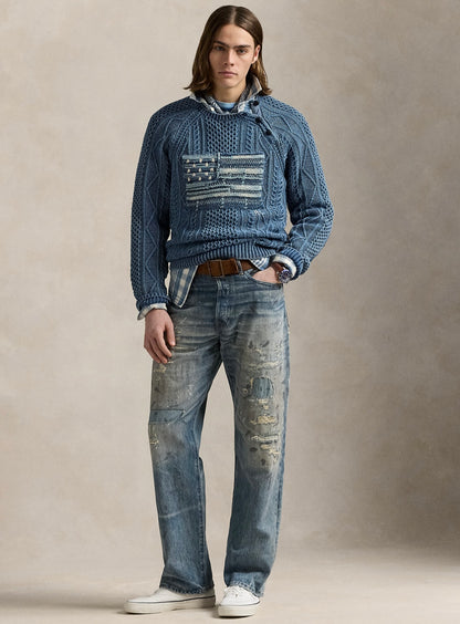 Ralph Lauren bayraklı koton Erkek kazak