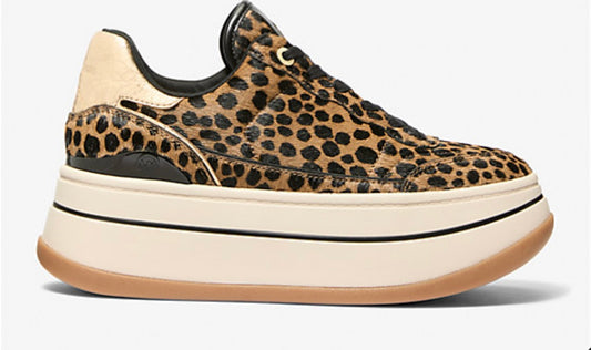 Mk Hayes Cheetah Print Calf Hair Platform Sneaker