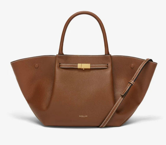 The Midi New York
Tan Small Grain Ecru Stitching