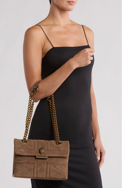 Large Kensington leather& suede shoulder bag