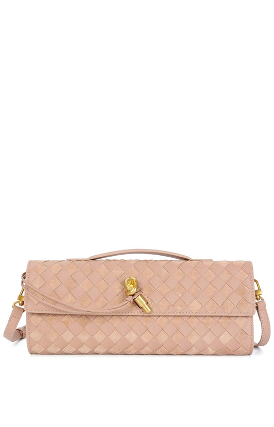 Hand woven clutch crossbody