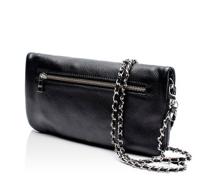 ZADIG & VOLTAIRE Rock Leather Shoulder Bag / Silver