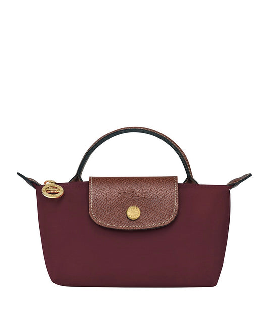 Le Pliage Mini Pouch/Burgundy-Gold