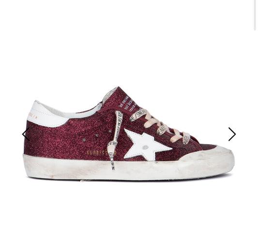 GOLDEN GOOSE
BORDEAUX GLITTER SUPER-STAR