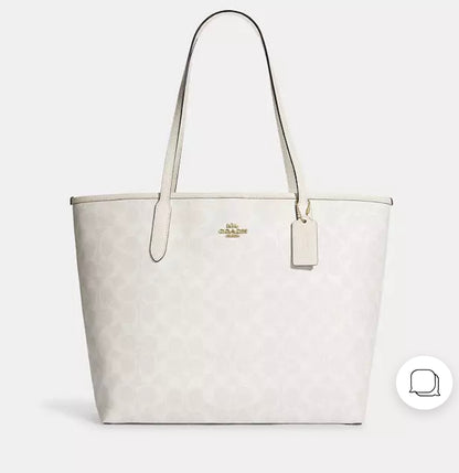 City Tote Bag In Micro Signature Canvas