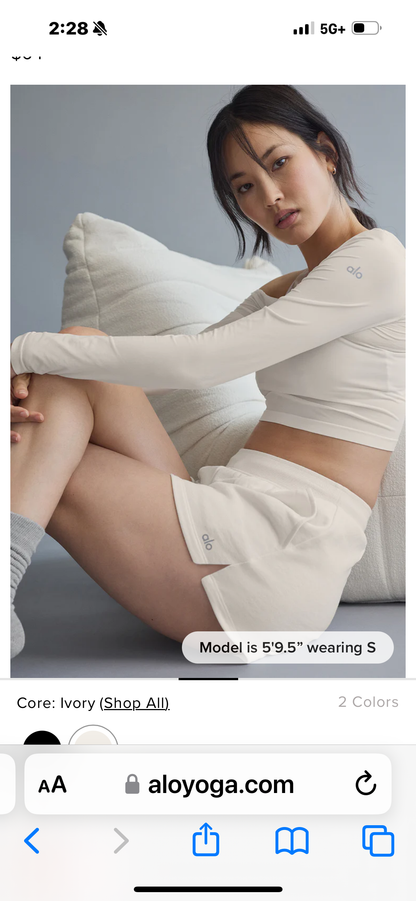 Asymmetric Sheer Glow Long Sleeve