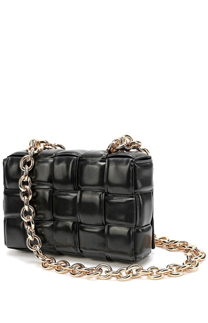 Smooth puffer shoulder bag