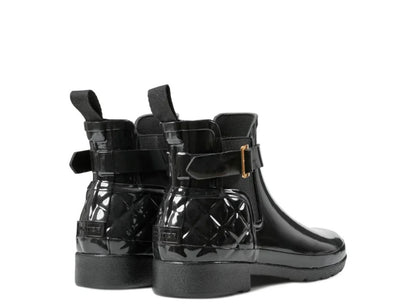 Women's Quilted Gloss Refined Slim Fit Chelsea Boots