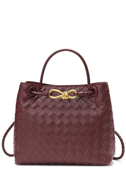 Top handle woven/Bordo