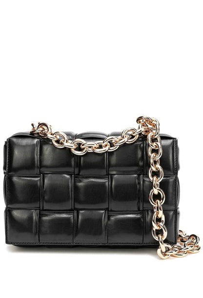 Smooth puffer shoulder bag