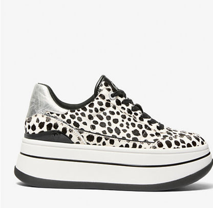 Mk Hayes Cheetah Print Calf Hair Platform Sneaker