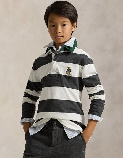 Genç bölümü ayıcıklı rugby sweatshirt