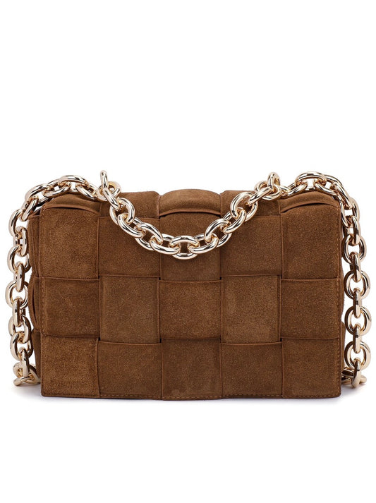 Leather shoulder bag