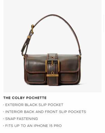 Colby Extra-Small Burnished Leather Shoulder Bag