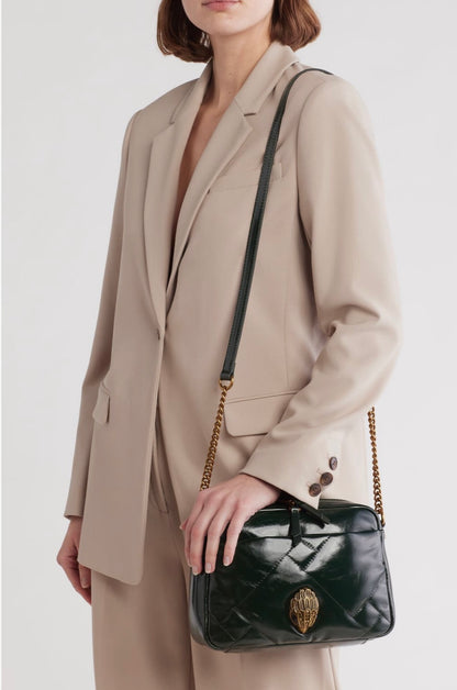 Kurt Geiger small kensington camera bag/Open Green