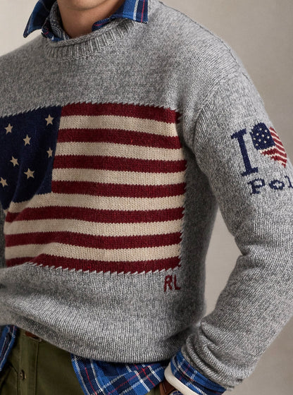 Flag wool sweater