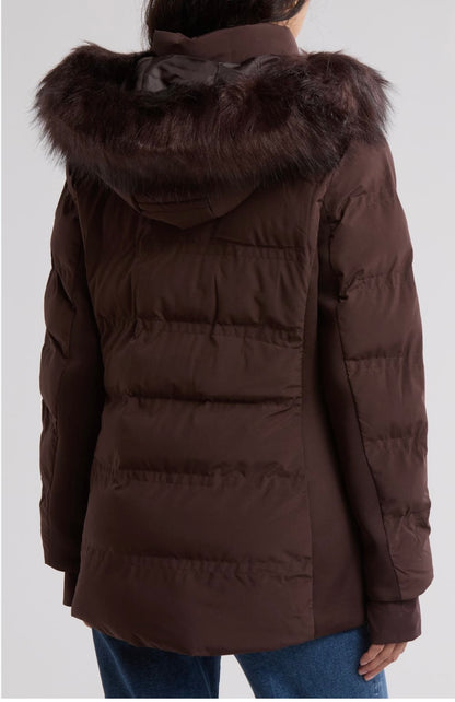 Michael kors faux fur hooded puffer Jacket