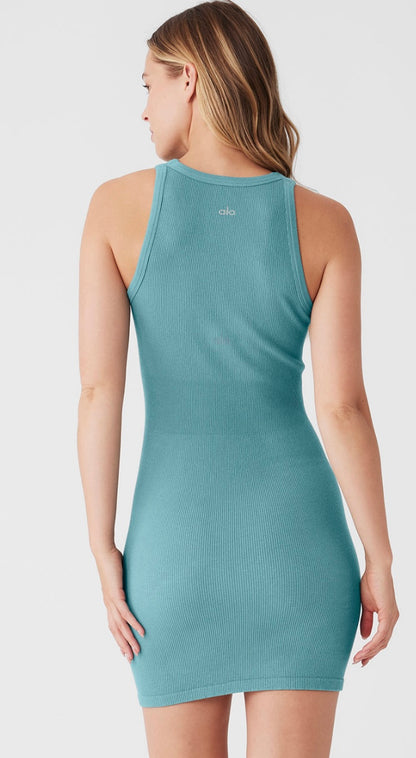 Seamless ribbed warm night dress