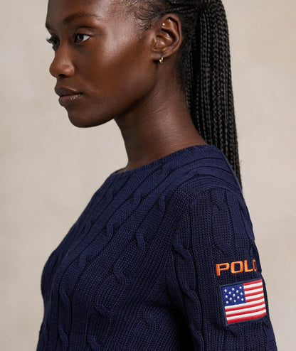 Ralph Lauren bayraklı koton kazak