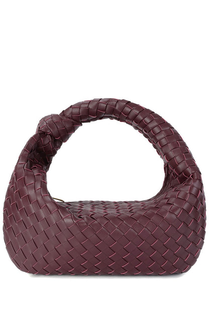 Large hand Woven Leather Pouch