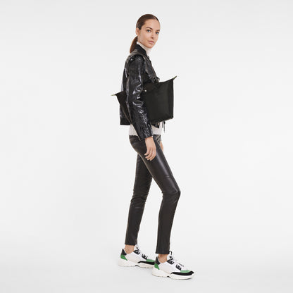 LE PLIAGE GREEN M TOTE BAG BLACK