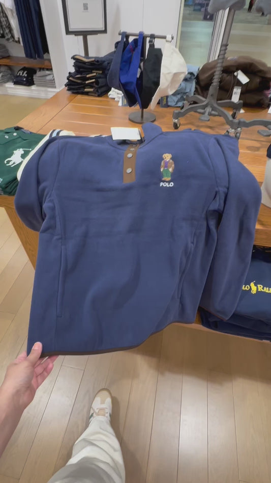 Erkek dügmeli sweatshirt