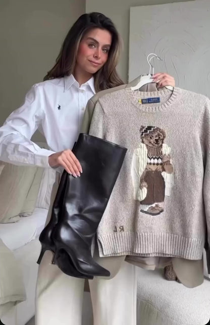 Ralph lauren ayıcıklı koton kazak