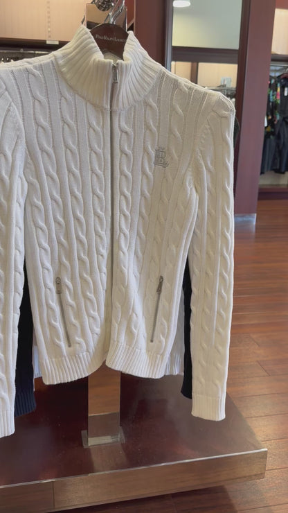 Ralph lauren fermuarli koton hırka