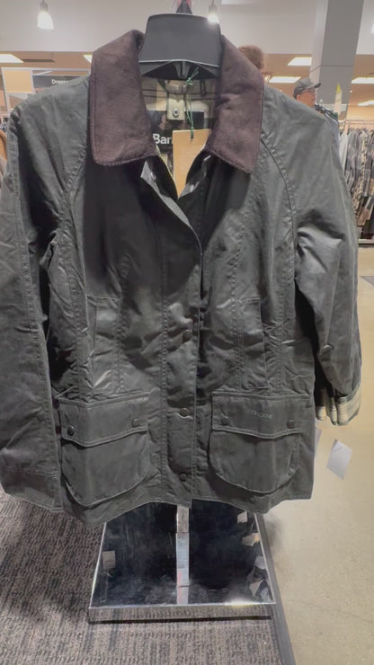 Barbour Beadnell Wax Jacket Sage