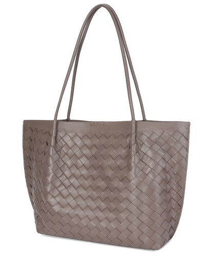 Tiffany & Fred Paris Hand-Woven Large Leather Tote